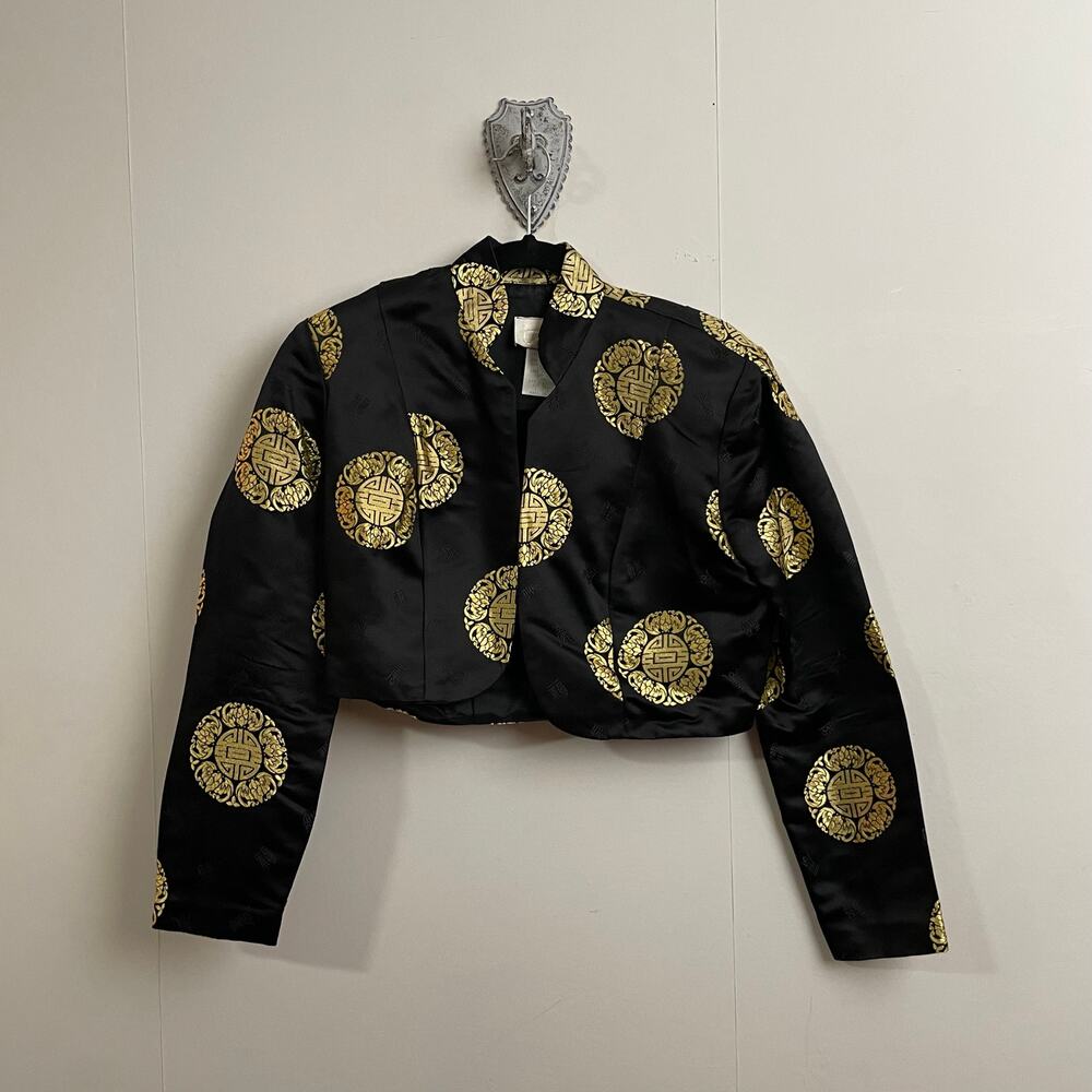 Beautiful Cache Black and Gold Blazer, XS